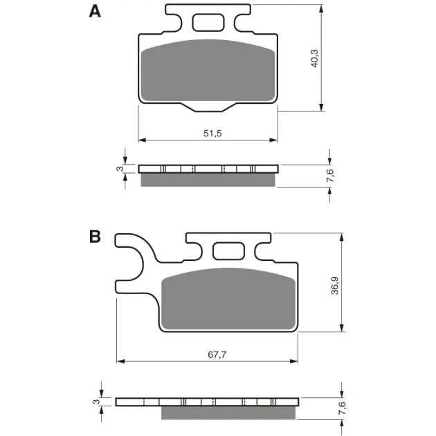 Brake plates Goldfren 167 AD Super Sale