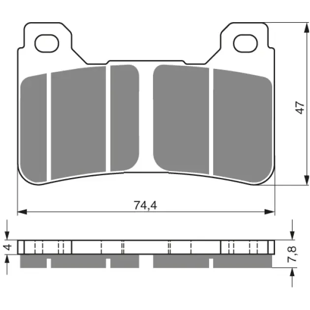 Brake plates Goldfren 214 AD Genuine