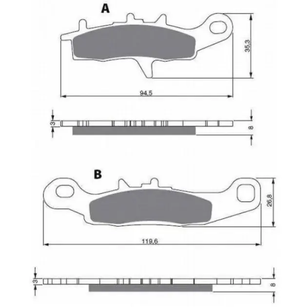 Brake plates Goldfren 245 AD Worldwide Shipping