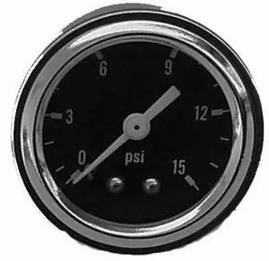 Genuine RACING POWER CO-PACKAGED Fuel Pressure Gauge 0-15 PSI R5715