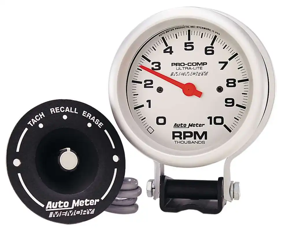 Limited Edition AUTOMETER Ultra Lite 3 3/4in Silver Tach 10000 RPM 6604
