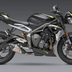 Yoshimura Race AT2 Stainless Steel Slip-On Exhaust w/ Stainless Silencer- Triumph Street Triple (2018-2023) No Minimum Order