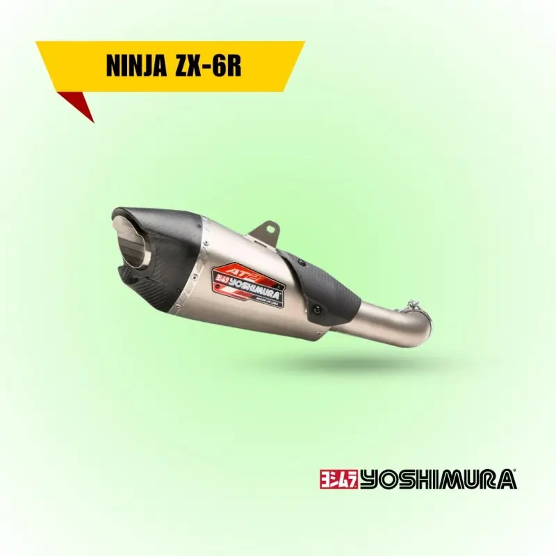 Yoshimura At2 Stainless 3/4 Exhaust, W/ Stainless Muffler For Kawasaki Zx-6R 2019-2024 Part # 14642Cp522 Grab Now