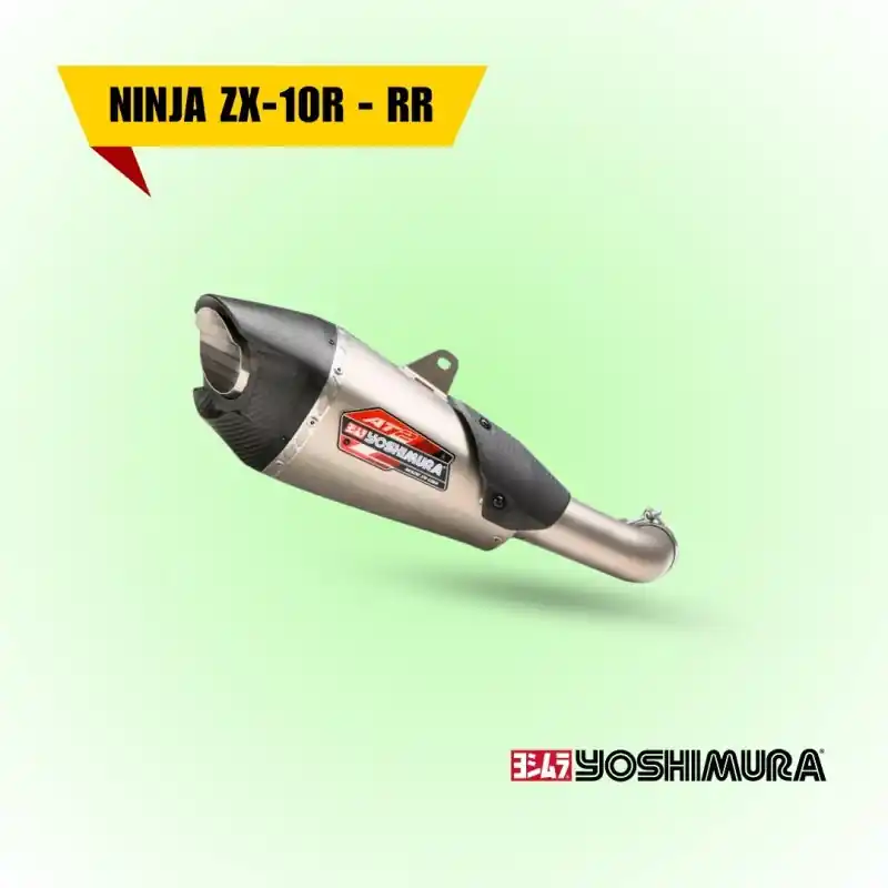 Yoshimura Race At2 Stainless 3/4 Exhaust W/ Stainless Muffler For Kawasaki Zx-10R/Rr 2021-2024 Part # 14183Cp520 Bulk Order