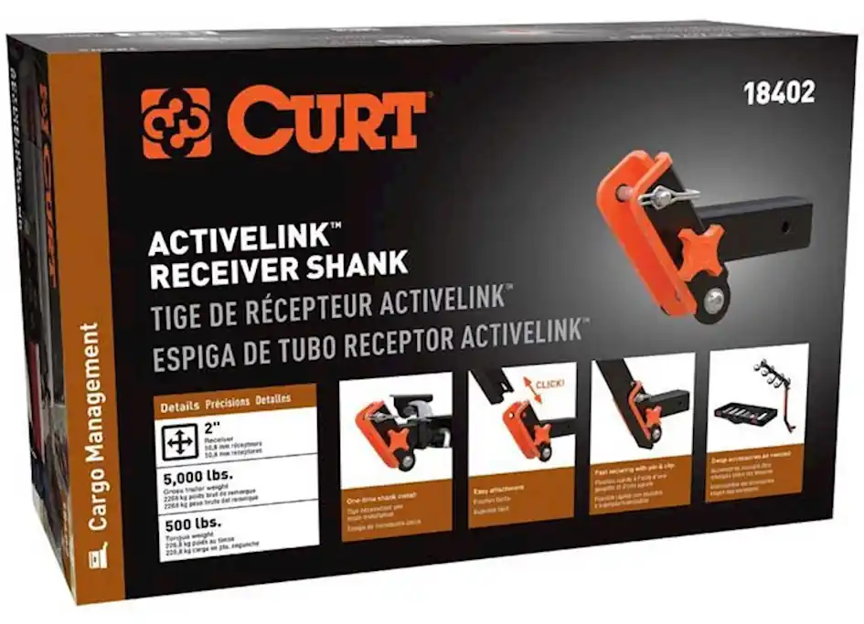No Minimum Order Curt ActiveLink 2in Reciever Shank|18402