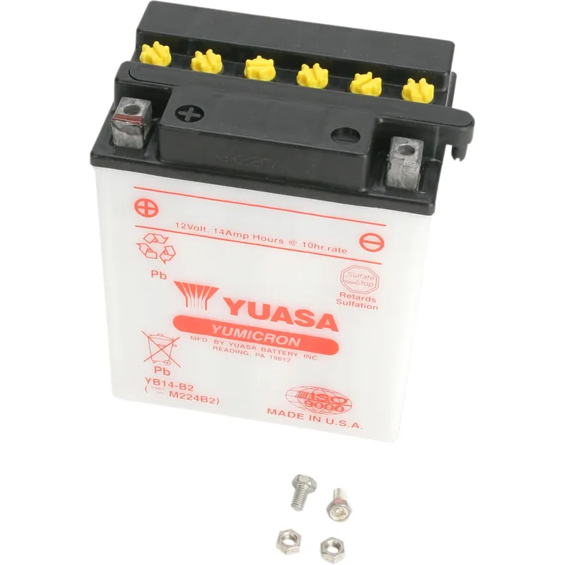 YUASA YB14-B2 YUAM224B2IND Conventional Battery — 12 V Battery - YB14- Bulk Order