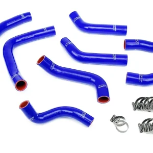 Buy Today HPS Blue Reinforced Silicone Coolant Hose Complete kit (8pc) for front radi (57-1501-BLUE)