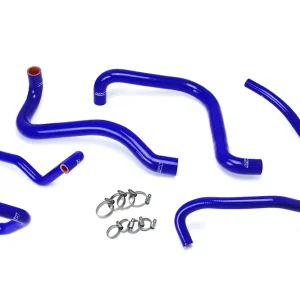 Warranty Included HPS Blue Reinforced Silicone Radiator + Heater Hose Kit for Jeep 03 06 Wran (57-1589-BLUE)