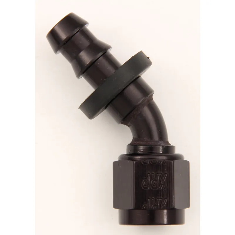XRP Hose End Fitting Push-On 45 Degree 4 AN Hose Barb to 4 AN Female - Aluminum Today Only