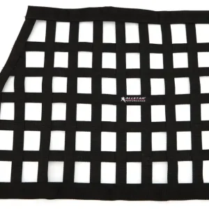 Worldwide Shipping ALLSTAR PERFORMANCE Window Net Ribbon Style Angled Black Non-SFI ALL10293