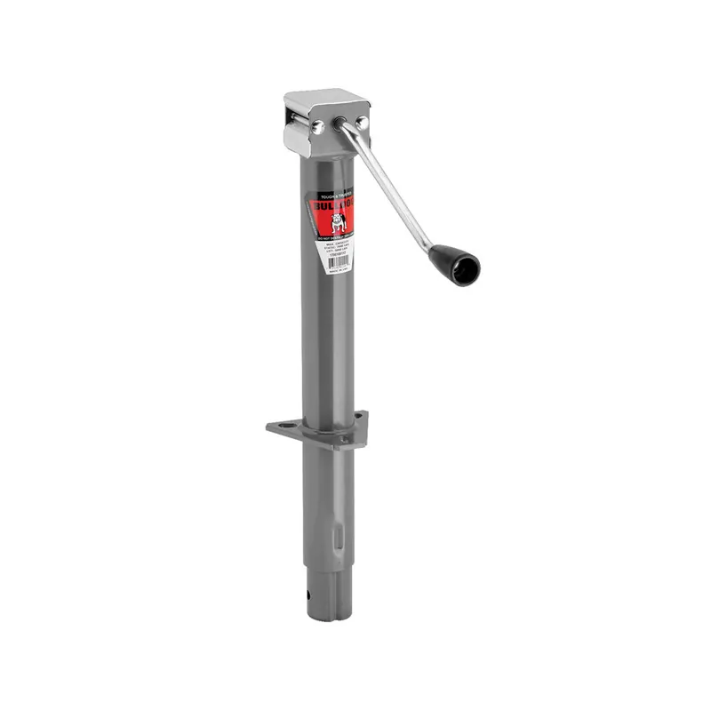 Hot Deal Bulldog Trailer Jack - Manual - Sidewind - 15" Of Travel - 5000 lb Capacity - Steel - Gray Paint